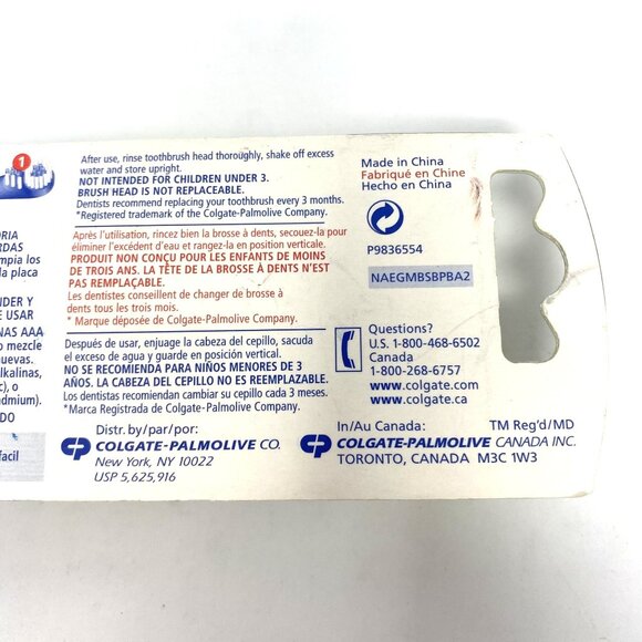 Colgate Nickelodeon SpongeBob Squarepants Battery Powered Toothbrush Vintage - Picture 5 of 7